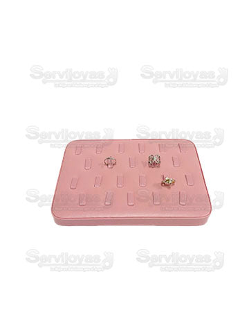 Exhibidor Vinipiel Rosa Veintidós Anillos Medidas: 13x9x5cm 227R
