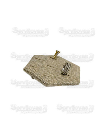 Exhibidor Galant Arena Hexágono 7 Anillos Medidas:10x12x3cm 230A
