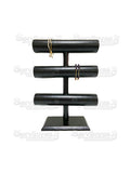 Exhibidor Nacional Vinipiel Negro Baston Triple Lineal 233N