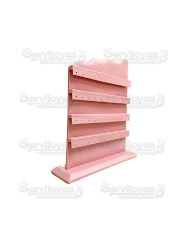 Exhibidor Vinipiel Rosa Cascada Aretes Medidas: 27x32x7cm 236R