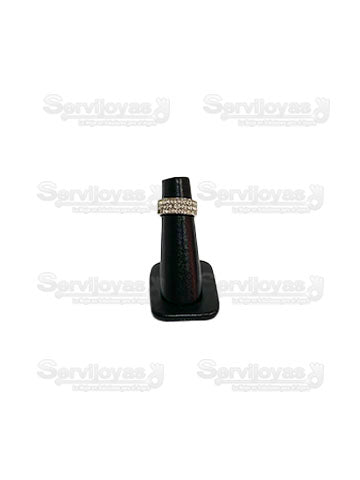 Exhibidor Nacional Vinipiel Negro Dedito Anillo Medidas: 6x6x4cm 239N