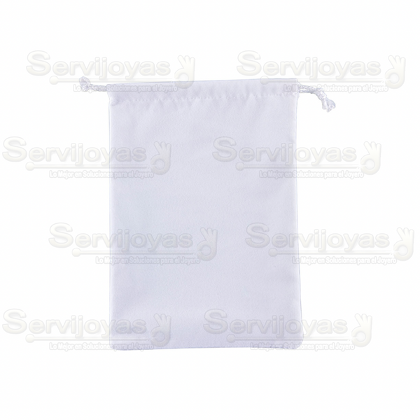 Bolsa de Velour Extra Grande Blanca Medidas: 14x20cm 2420.WH