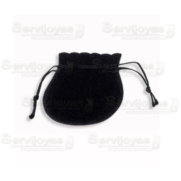 Bolsa de Velour Chica Ovalada Negro Medidas: 8x7cm 2430.BK