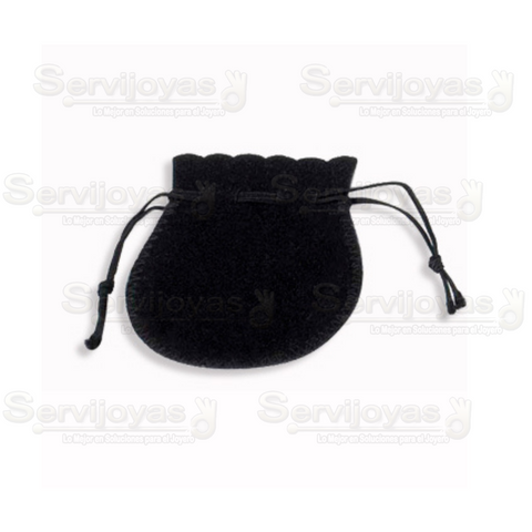 Bolsa de Velour Chica Ovalada Negro 2430.BK