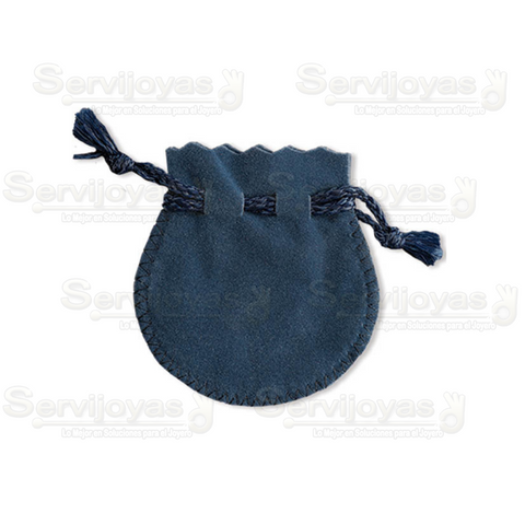 Bolsa de Velour Chica Ovalada Azul 2430.BL