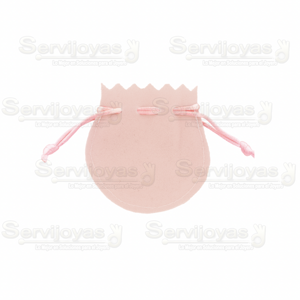 BOLSA DE VELOUR OVALADA GRANDE PALO DE ROSA Medidas: 10.5x10cm 2440.PR