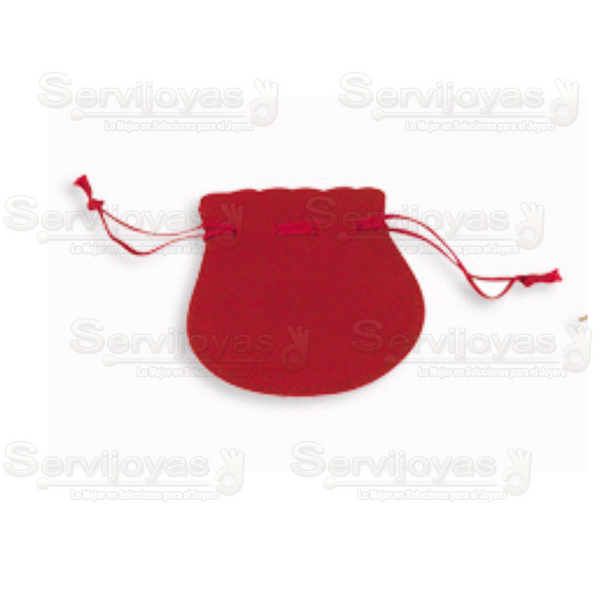 Bolsa de Velour Chica Ovalada Rojo Medidas: 8x7cm 2430.RD