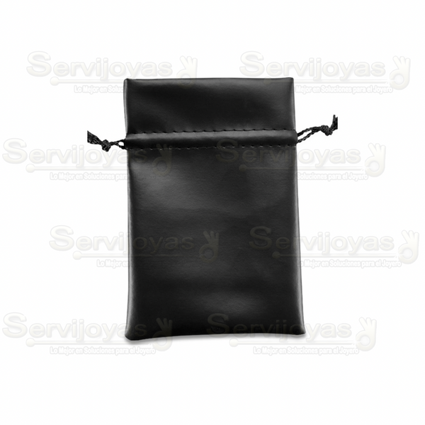 Bolsa Grande De Imitacion Piel Negro Medidas: 16.5x11.5cm 2452.BK