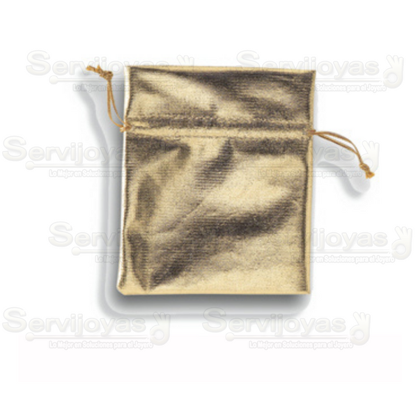 Bolsa Metalizada Chica Dorada Medidas: 10.5x9.5cm 2460.GD