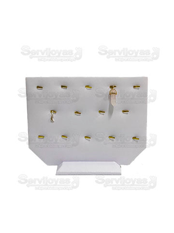 Exhibidor Nacional Vinipiel Blanco Catorce Dijes Medidas: 23x17x9cm 251B