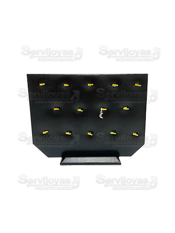 Exhibidor Nacional Vinipiel Negro Catorce Dijes Medidas: 23x17x9cm 251N