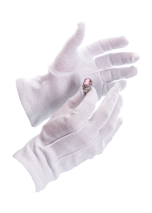 Par De Guante Blanco Limpiador De Joyeria Para Joyeria