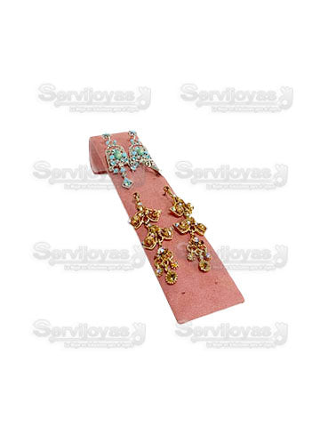 Exhibidor Velour Rosa Esqui 9 Pares de Broquel Medidas: 4x3x21cm 263VR