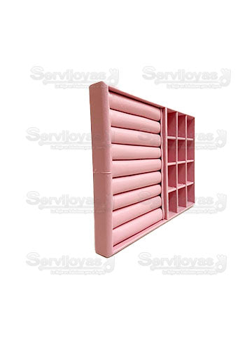 Exhibidor Vinipiel Rosa Charola Mixta Medidas: 32x23x3.5cm 264R