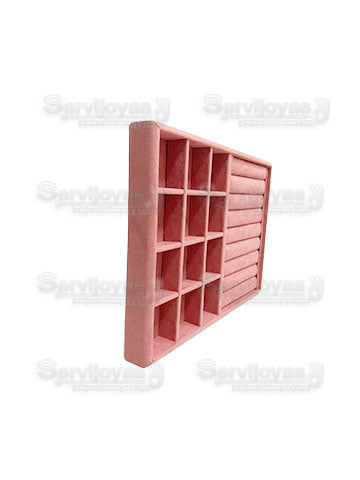 Exhibidor Velour Rosa Charola Mixta Medidas: 32x23x3.5cm 264VR