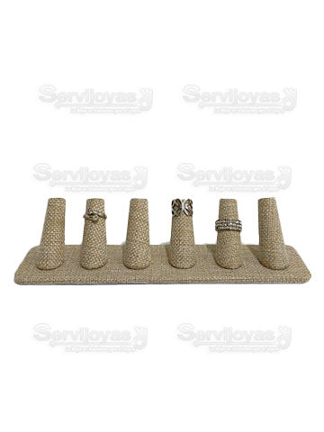 Exhibidor Galant Arena 6 Deditos Anillos Medidas: 23x5x6cm 266A