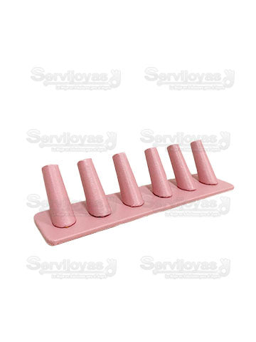 Exhibidor Vinipiel Rosa 6 Deditos Anillos 266R