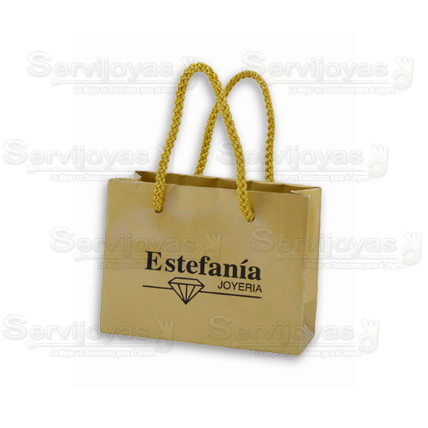 Bolsa Papel Brillante Chica Dorada (paq 10 pzas) 2900.GD