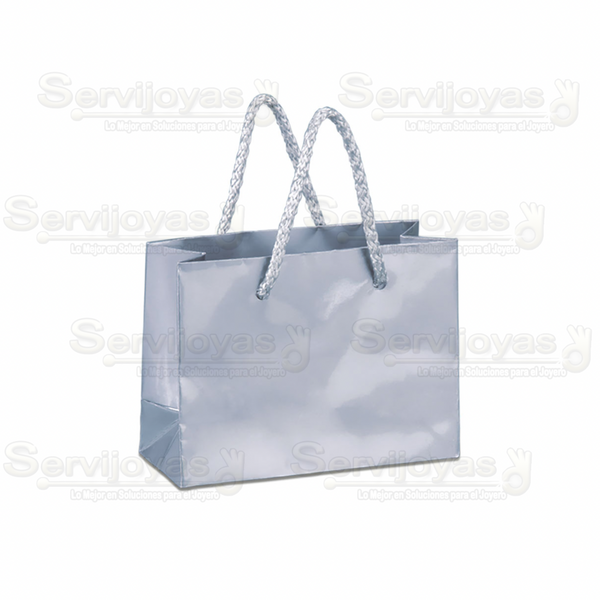 Bolsa Papel Brillante Chica Plata (paq 10 pzas) 2900.SL