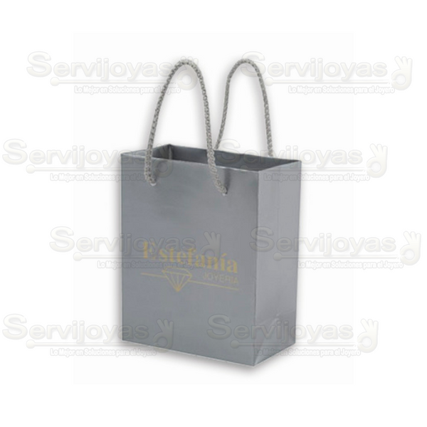 Bolsa Papel Brillante Mediana Plata (paq 10 pzas) 2901.SL