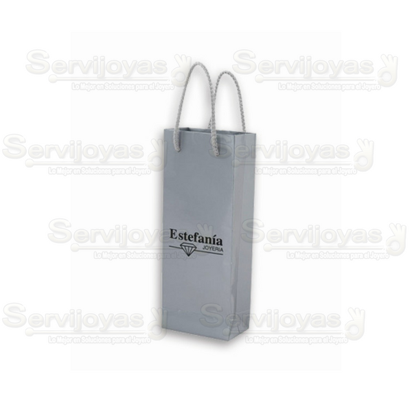 Bolsa Papel Brillante Alargada Plata (paq 10 pzas) 2902.SL