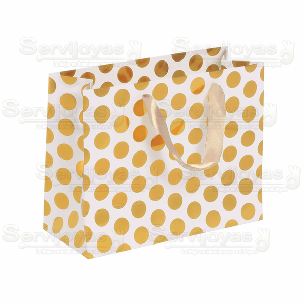 Bolsa Dots Chica Dorada Medidas: 23x10x18cm 2960.GD