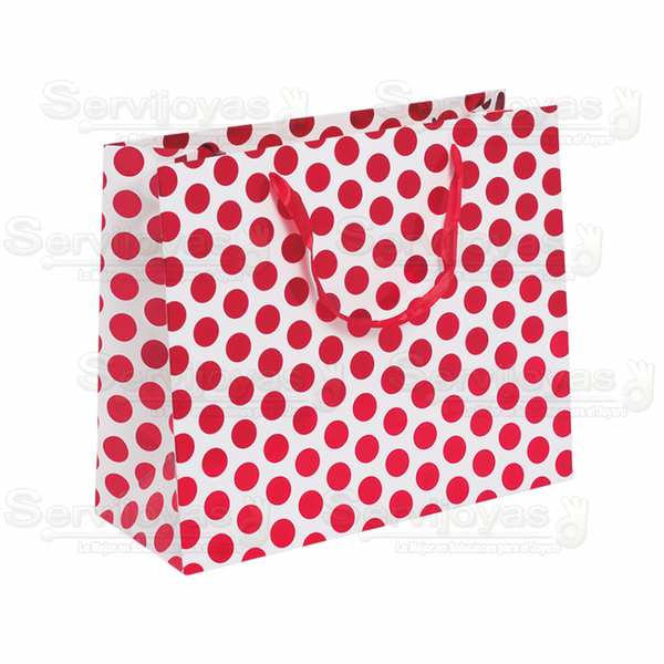 Bolsa Dots Mediana Roja Medidas: 31x12x26cm 2961.RD