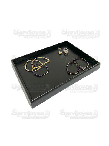 Exhibidor Nacional Vinipiel Negro Charola Universal Medidas: 22x29x3cm 301N
