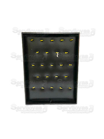 Exhibidor Nacional Vinipiel Negro Charola 27 Dijes Medidas: 22x29x3cm 307N