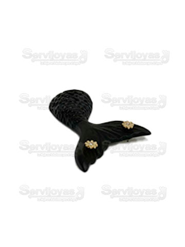 Exhibidor Resina Negro Colita de Sirena Medidas: 8x6x1.5cm 310N
