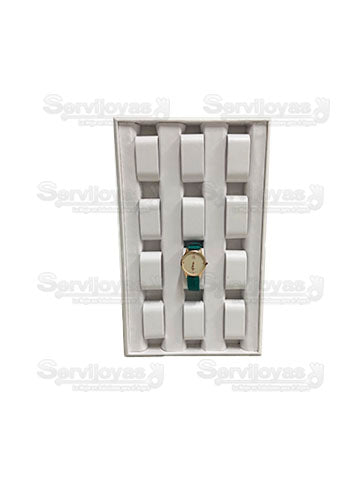 Exhibidor Imitacion Piel Charola Para Relojes Medidas: 22x36x3.5cm 311B