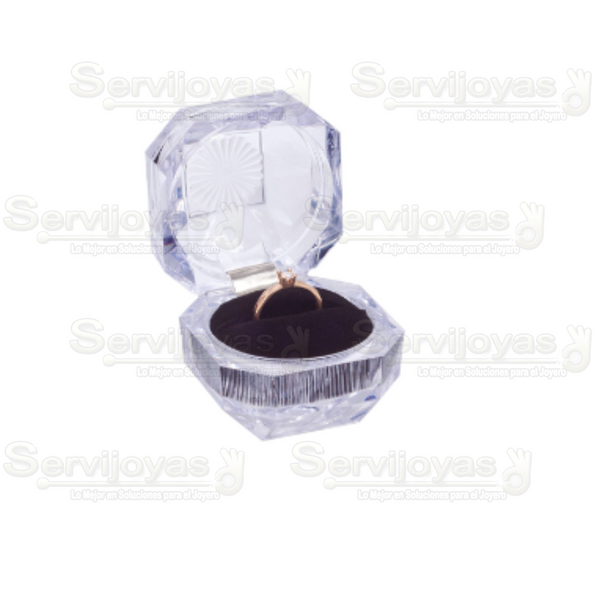 Estuche Acrílico Anillo Diamante Medidas: 4.8x4.8x4.8cm 3604