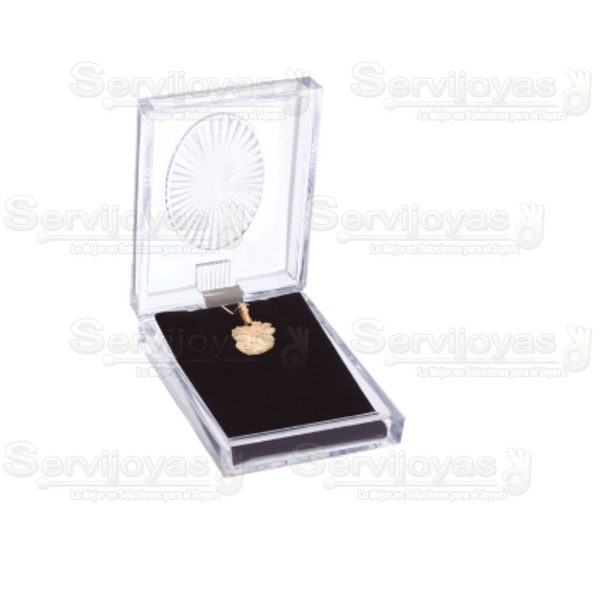 Estuche Acrílico Cadena con Dije Medidas: 5.4x7x2.7cm 3608