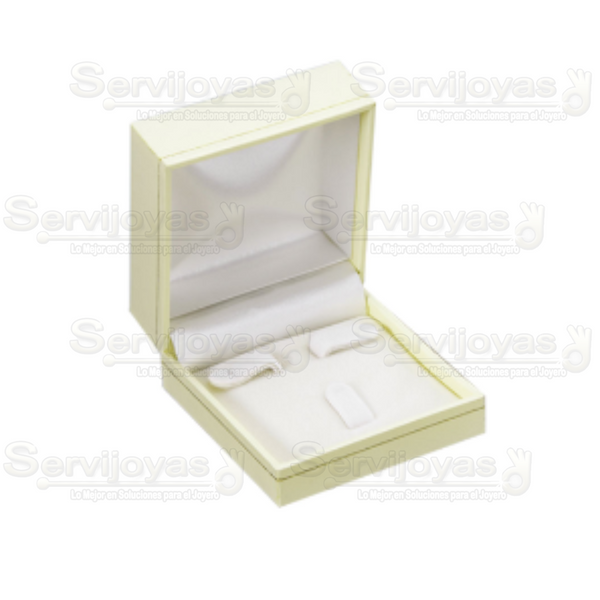 Estuche Delux Carte Juego Chico Arretes Y Anillo Marfil Medidas: 6.3x6.7x3.5cm 3807.DX
