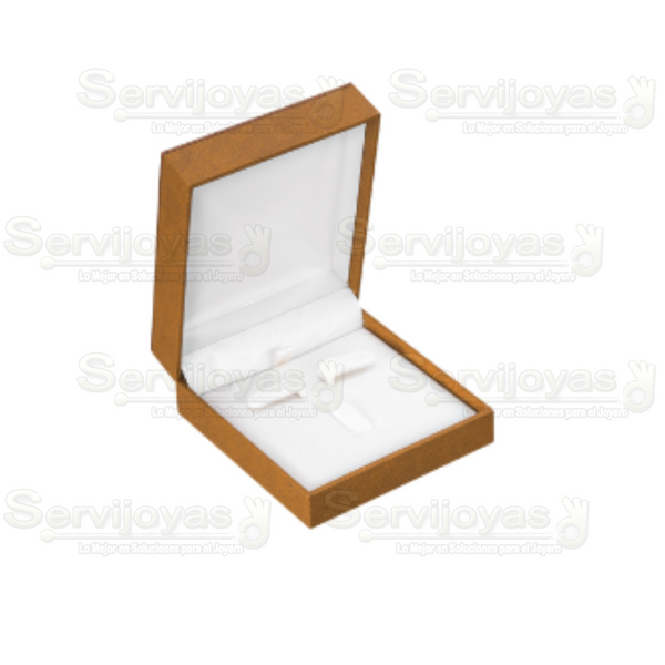 Estuche Italia Beige Juego Aretes y Anillo Medidas: 8.6x9.1x3.5cm 4407.BG