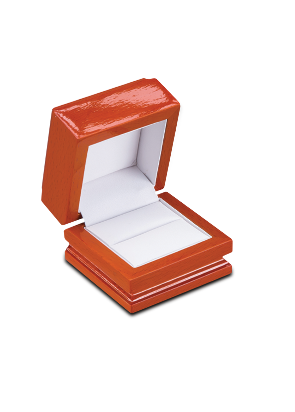 Estuche Para Anillo De Caoba Para Joyeria