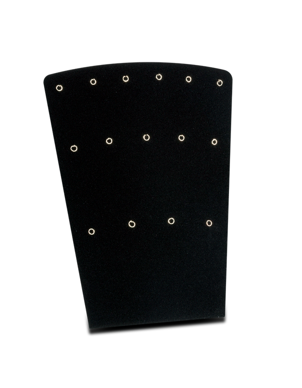 Exhibidor Velour Carton Abanico 15 Dijes Negro Para Joyeria