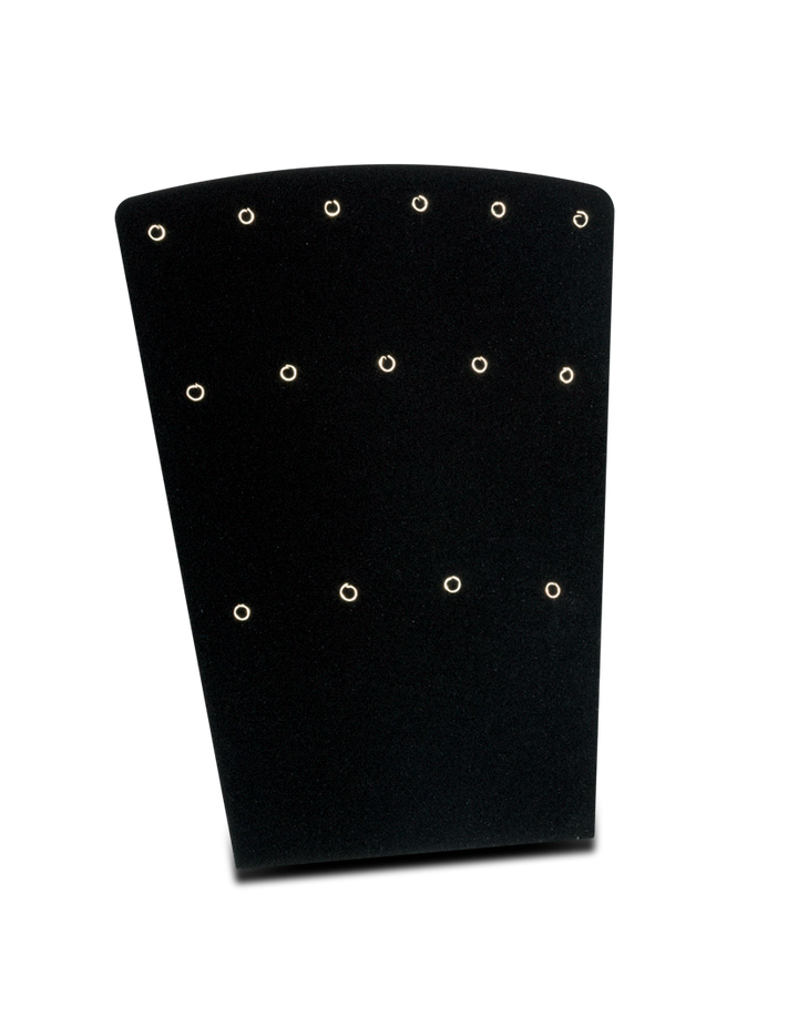 Exhibidor Velour Carton Abanico 15 Dijes Negro Para Joyeria