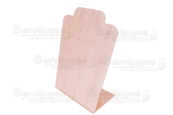Exhibidor Acrílico Mármol Rosa Cuello Corto para Collar y Aretes Medidas: 12.8x8.4x19.5cm 5302.MP