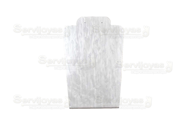 Exhibidor Acrílico Mármol Gris Cuello Largo para Collar y Arete Medidas: 18x8x28cm 5304.MG
