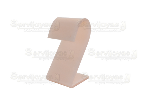 Exhibidor Acrílico Mármol Rosa Patito para Aretes Medidas: 4x4x7.7cm 5308.MP