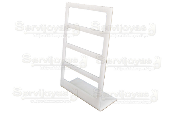 Exhibidor Acrílico Mármol Gris 4 Niveles para Aretes Medidas: 14x6.3x22cm 5321.MG