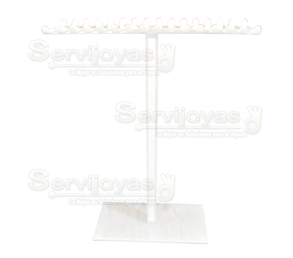 Exhibidor Acrílico Mármol Gris Barra para Cadenas Medidas: 25x9x31cm 5327.MG