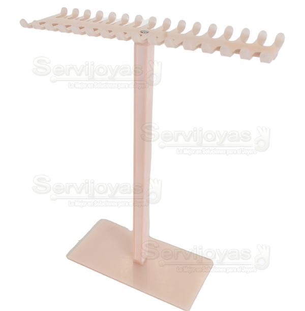 Exhibidor Acrílico Mármol Rosa para Cadenas Medidas: 25x9x31cm 5327.MP