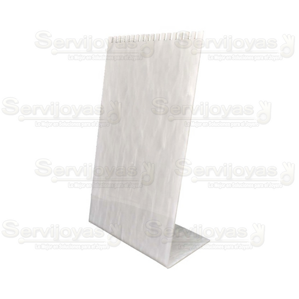 Exhibidor Acrílico Mármol Gris para 18 Cadenas Medidas: 18x9.7x29.8cm 5331.MG