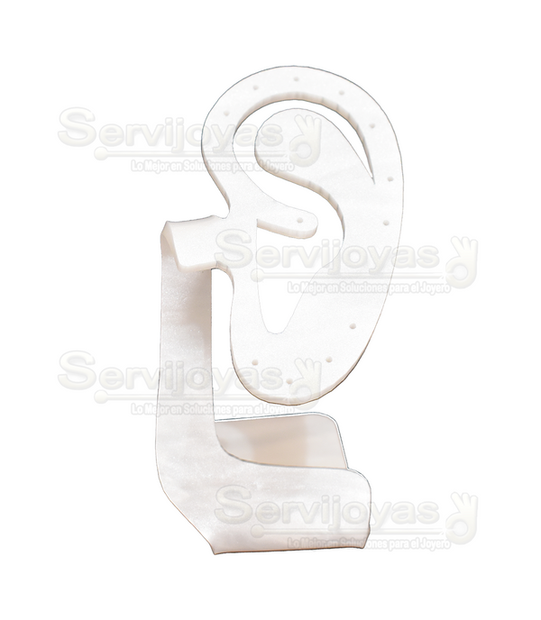Exhibidor Acrílico Mármol Gris Oreja para Broqueles Medidas: 12.5x8cm 5342.MG