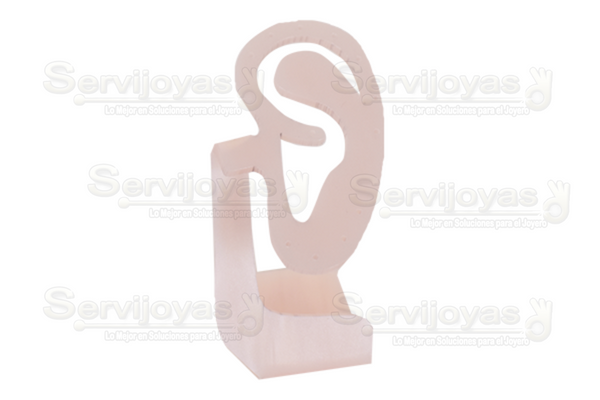 Exhibidor Acrílico Mármol Rosa Oreja para Broqueles Medidas: 12.5x8cm 5342.MP