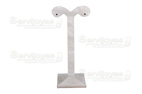Exhibidor Acrílico Mármol Gris "T" Grande para Aretes Medidas: 5.3x4x12.4cm 5349.MG
