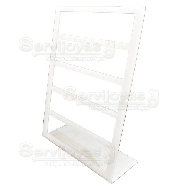 Exhibidor Acrílico Mármol Gris 5 Niveles para Aretes Medidas: 22.3x8.5x29.6cm 5352.MG