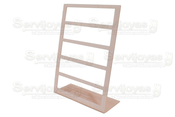 Exhibidor Acrílico Mármol Rosa 5 Niveles para Aretes Medidas: 22.3x8.5x29.6cm 5352.MP